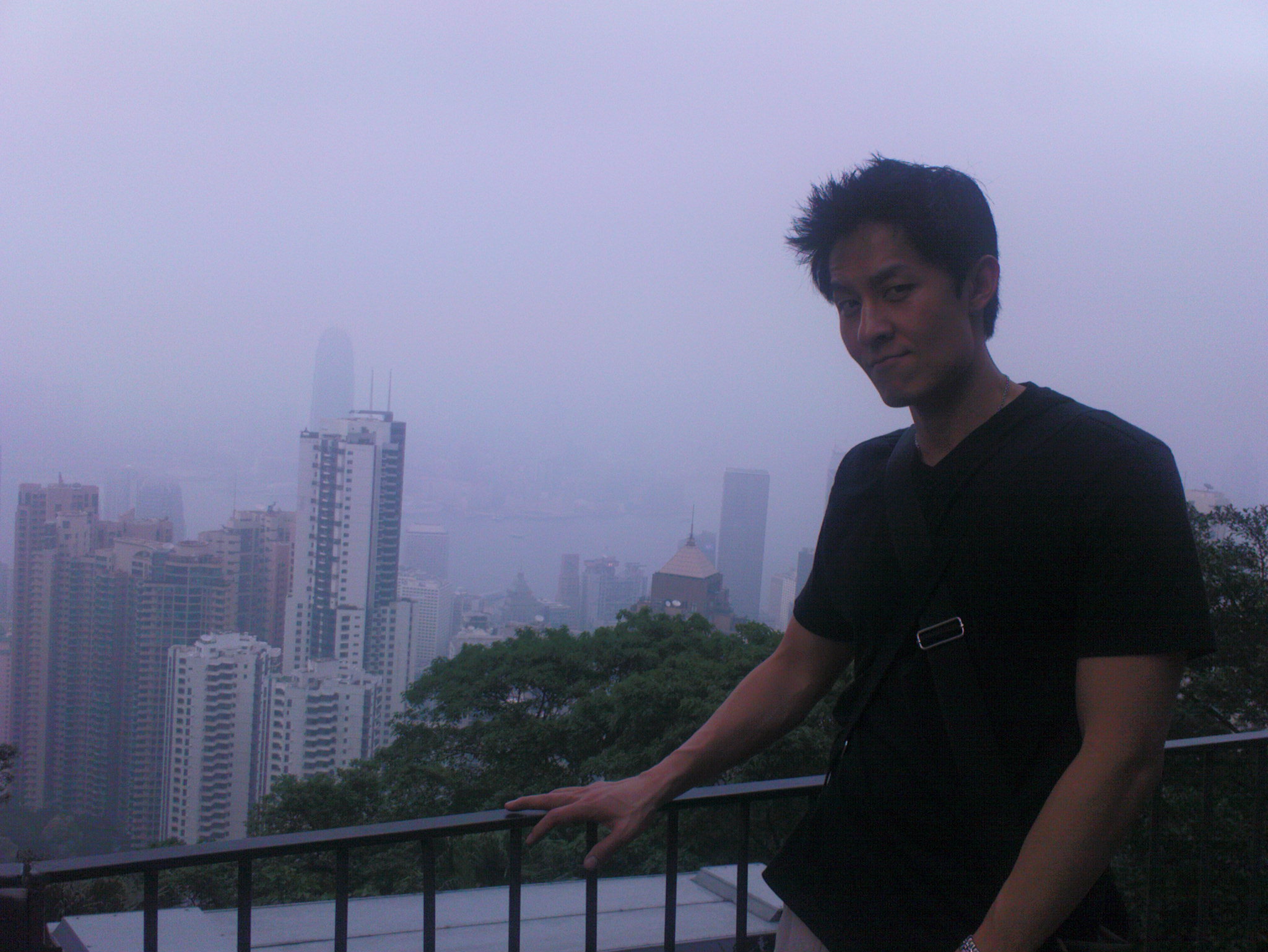 Overlooking the Hong Kong skyline by day
